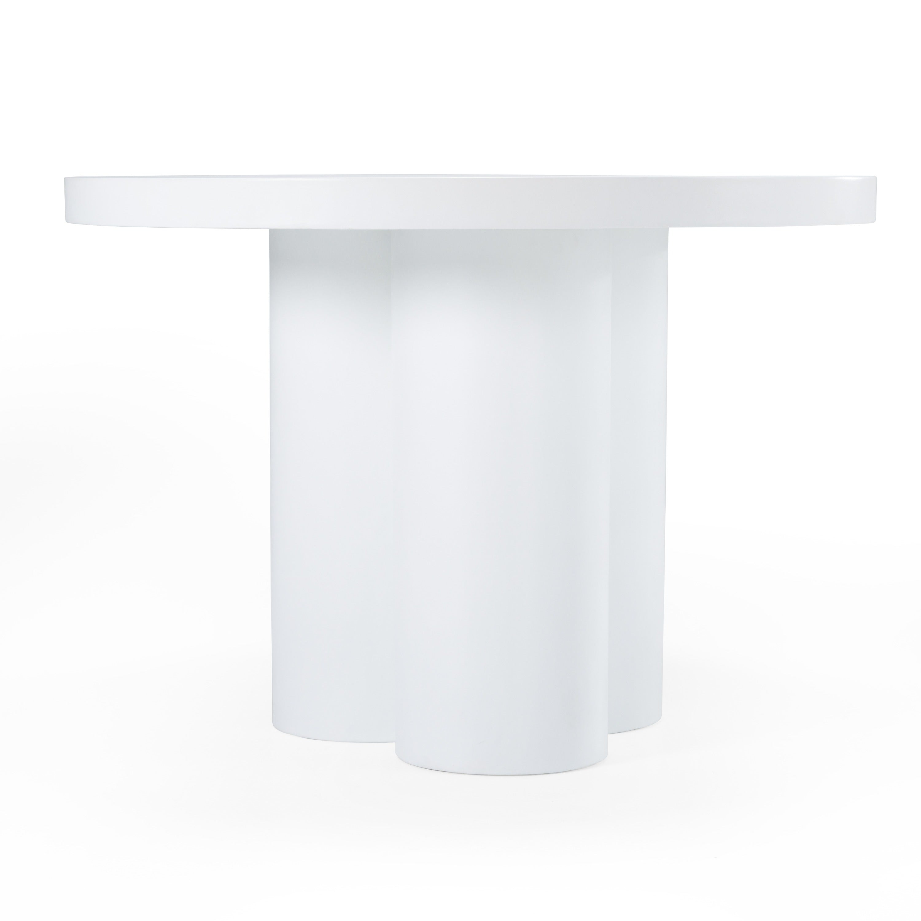 Bruni - Modern White Concrete Round Dining Table - image 2