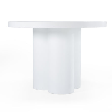 Bruni - Modern White Concrete Round Dining Table - image 2