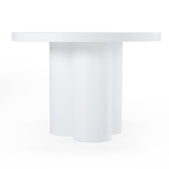 Bruni - Modern White Concrete Round Dining Table - image 2