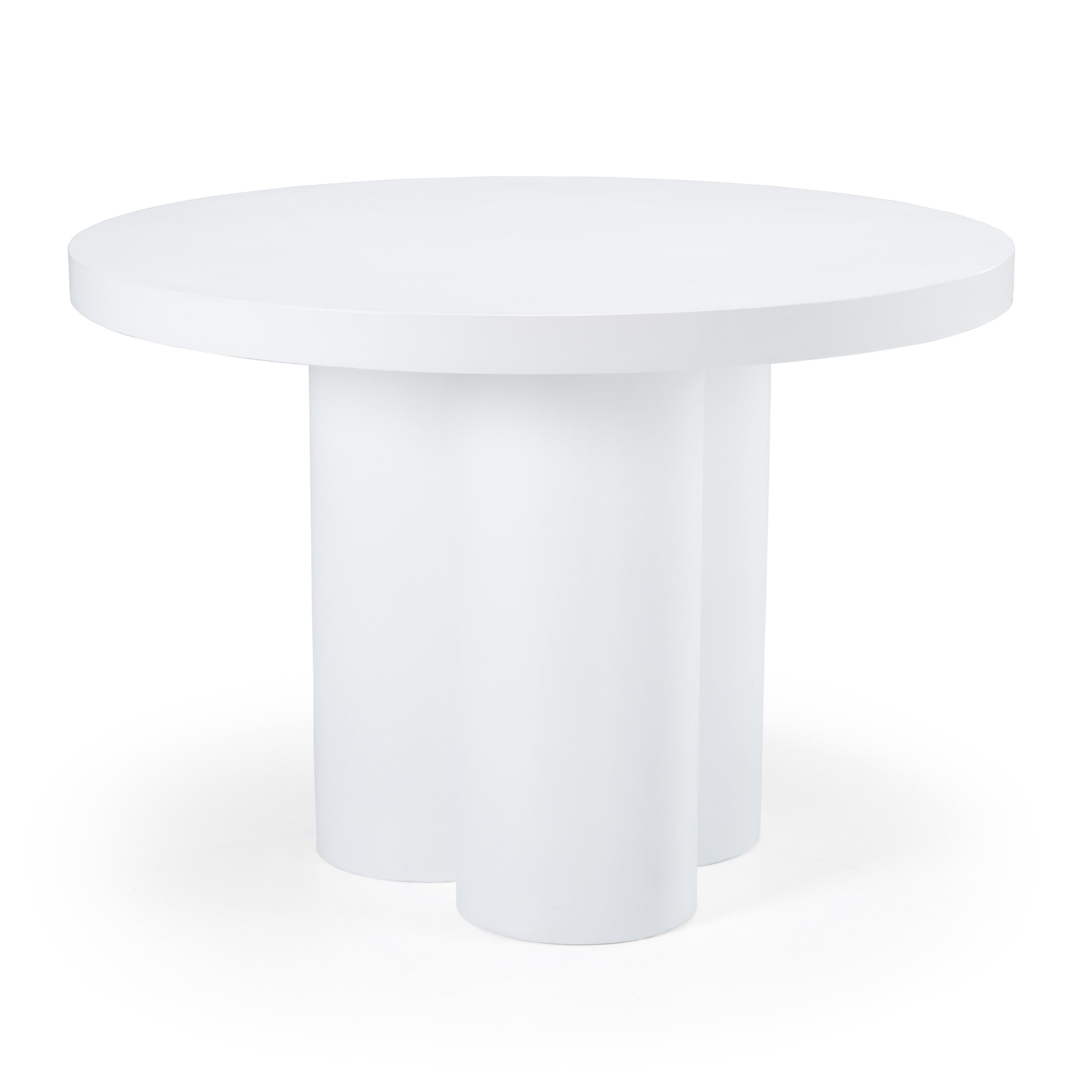 Bruni - Modern White Concrete Round Dining Table - image 3