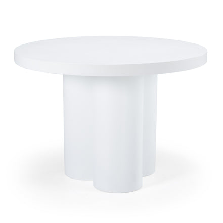 Bruni - Modern White Concrete Round Dining Table - image 3