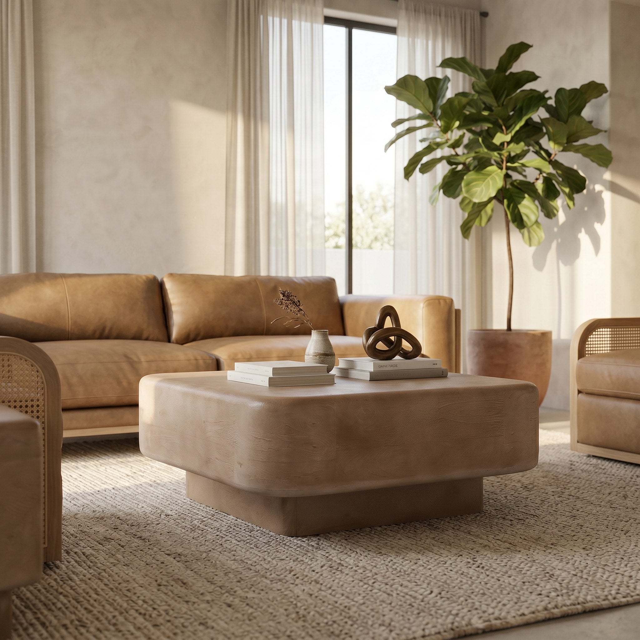 Bruno - Modern Mango Wood Square Coffee Table - image 4