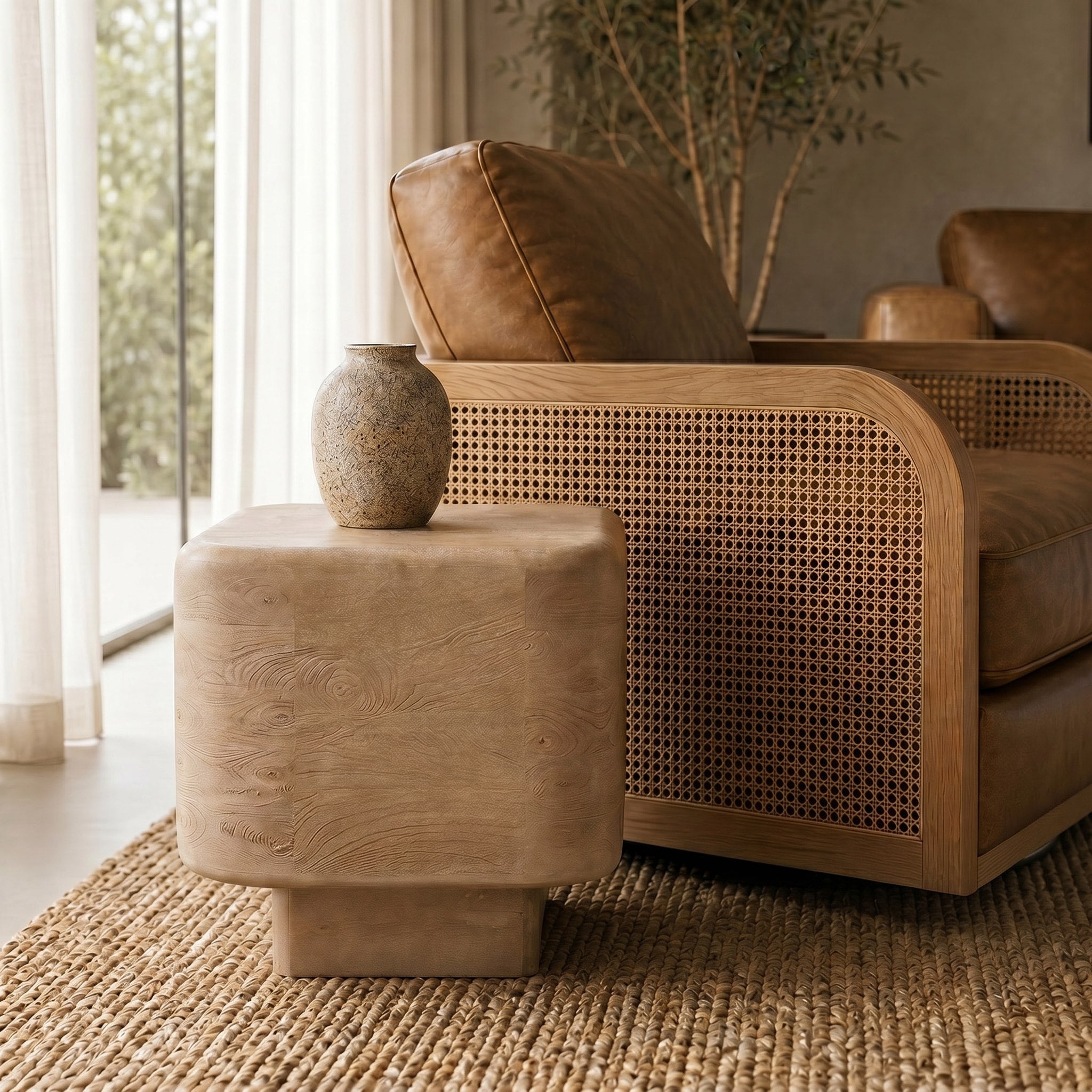 Bruno - Modern Mango Wood Square End Table - image 4