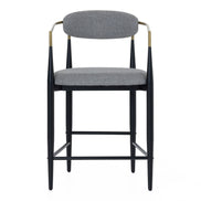 Buchtel - Mid-Century Modern Medium Grey + Gold Arm + Black Counter Chair - image 4