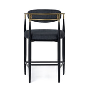 Buchtel - Mid-Century Modern Dark Grey + Gold Arm + Black Counter Chair - image 3