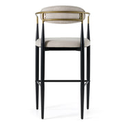 Buchtel - Mid-Century Modern Beige + Gold Arm + Black Bar Chair - image 3
