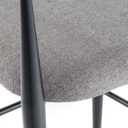 Buchtel - Mid-Century Modern Medium Grey + Gold Arm + Black Bar Chair - image 5
