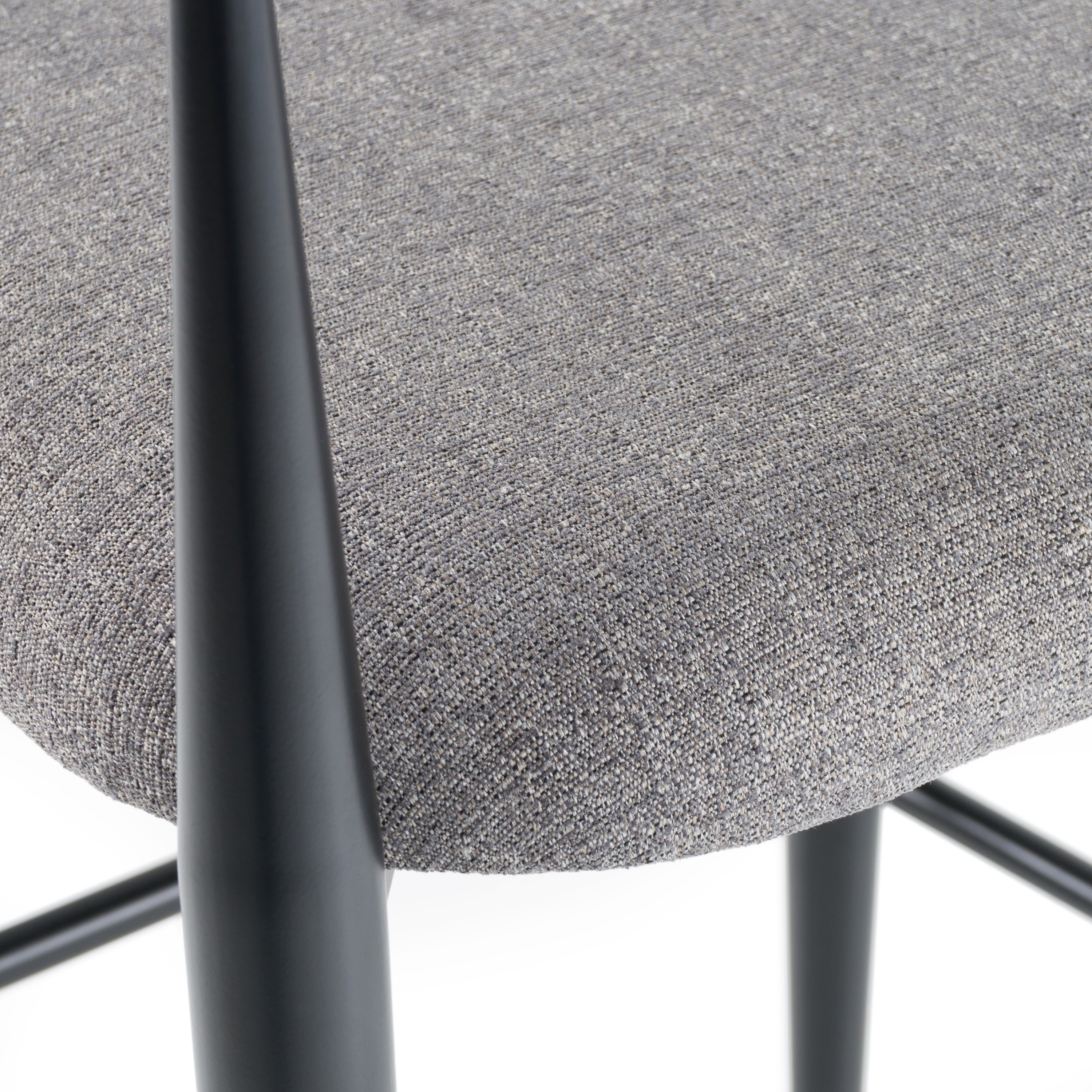 Buchtel - Mid-Century Modern Medium Grey + Gold Arm + Black Bar Chair - image 5