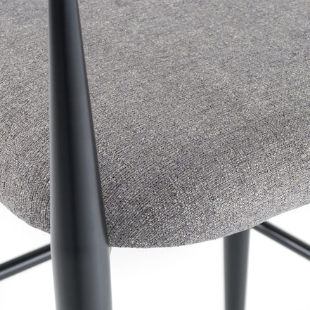 Buchtel - Mid-Century Modern Medium Grey + Gold Arm + Black Bar Chair - image 5