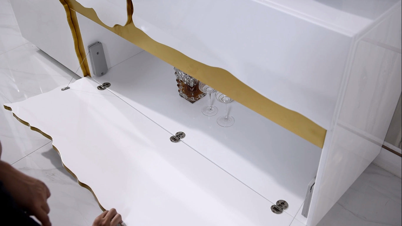 Aspen Modern White & Gold Buffet - image 5