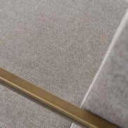Burnham - Modern Light Grey & Brass Arm Dining Chair - image 2