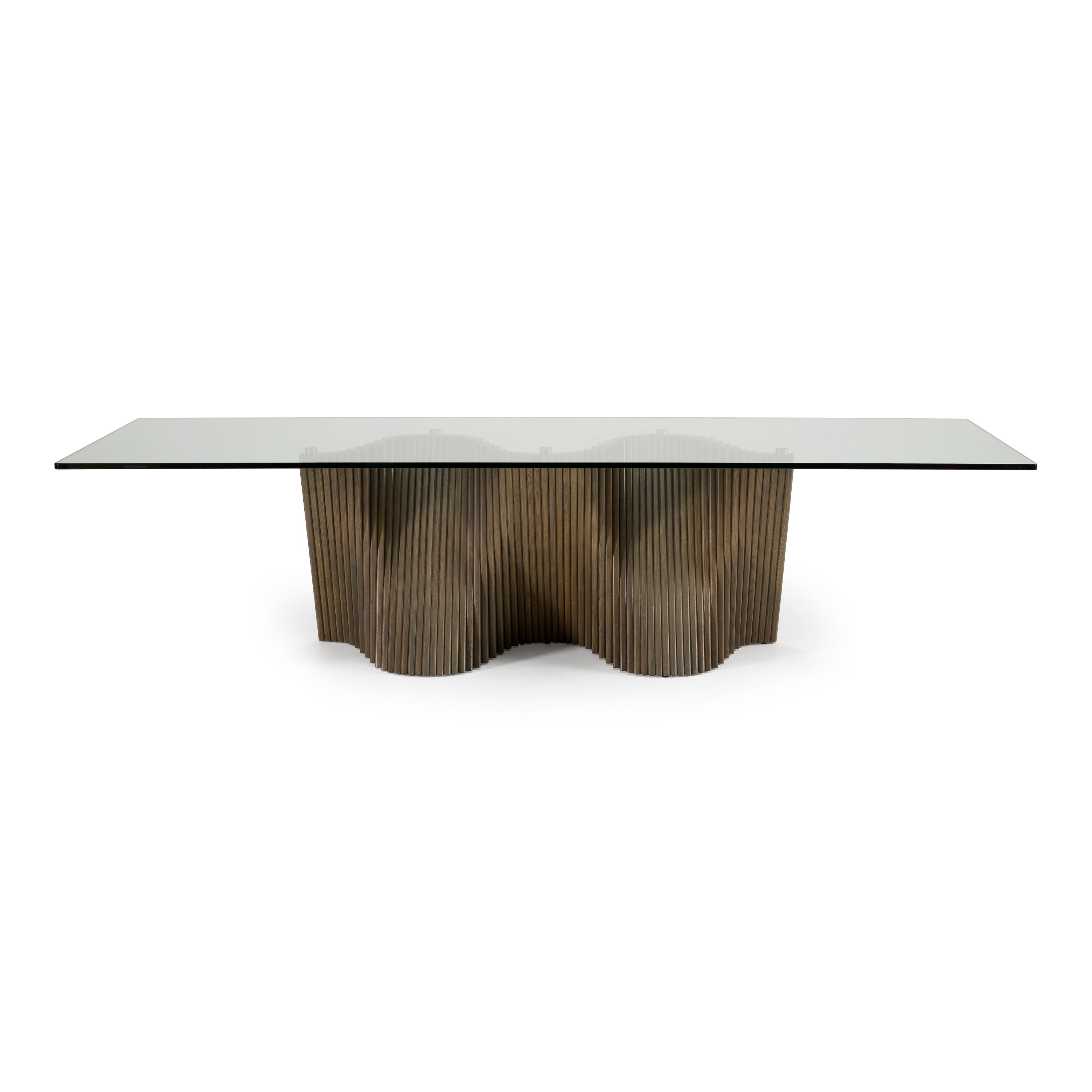 Byer - Modern Glass + Grey Ash Dining Table - image 2