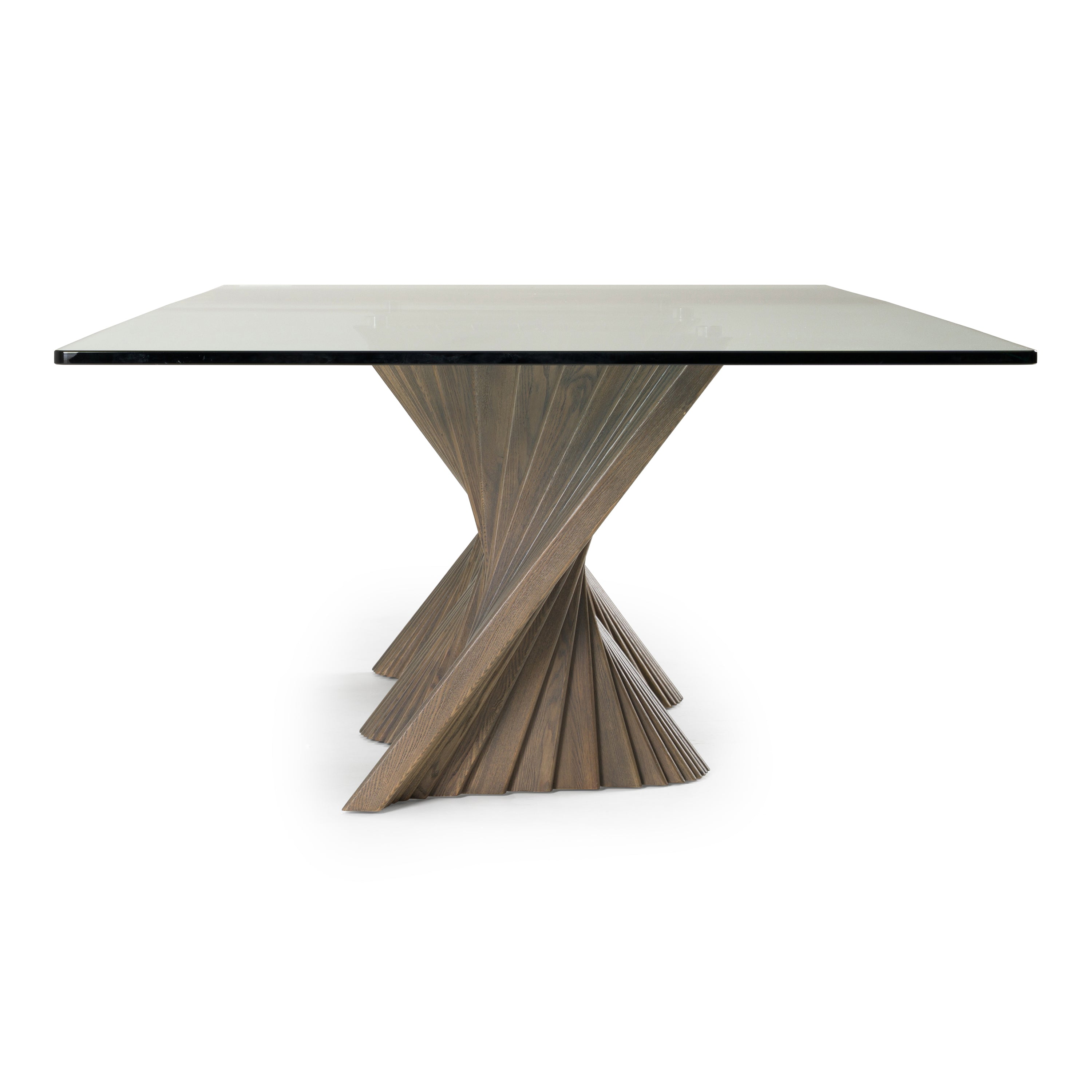 Byer - Modern Glass + Grey Ash Dining Table - image 3