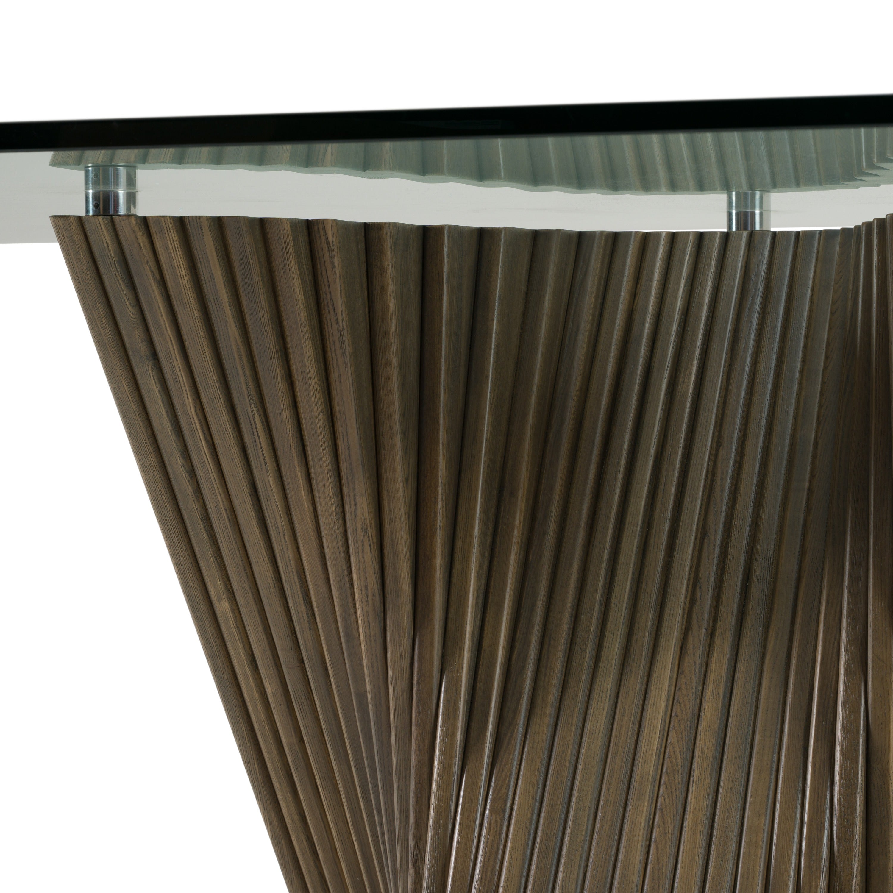 Byer - Modern Glass + Grey Ash Dining Table - image 5