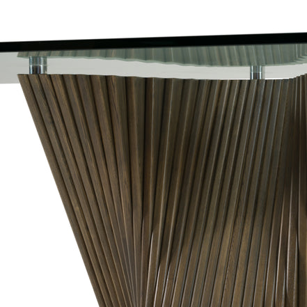 Byer - Modern Glass + Grey Ash Dining Table - image 5