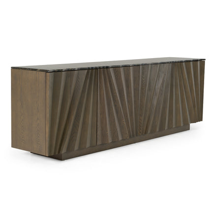 Byer - Modern Grey Ash + Marble Buffet - image 2