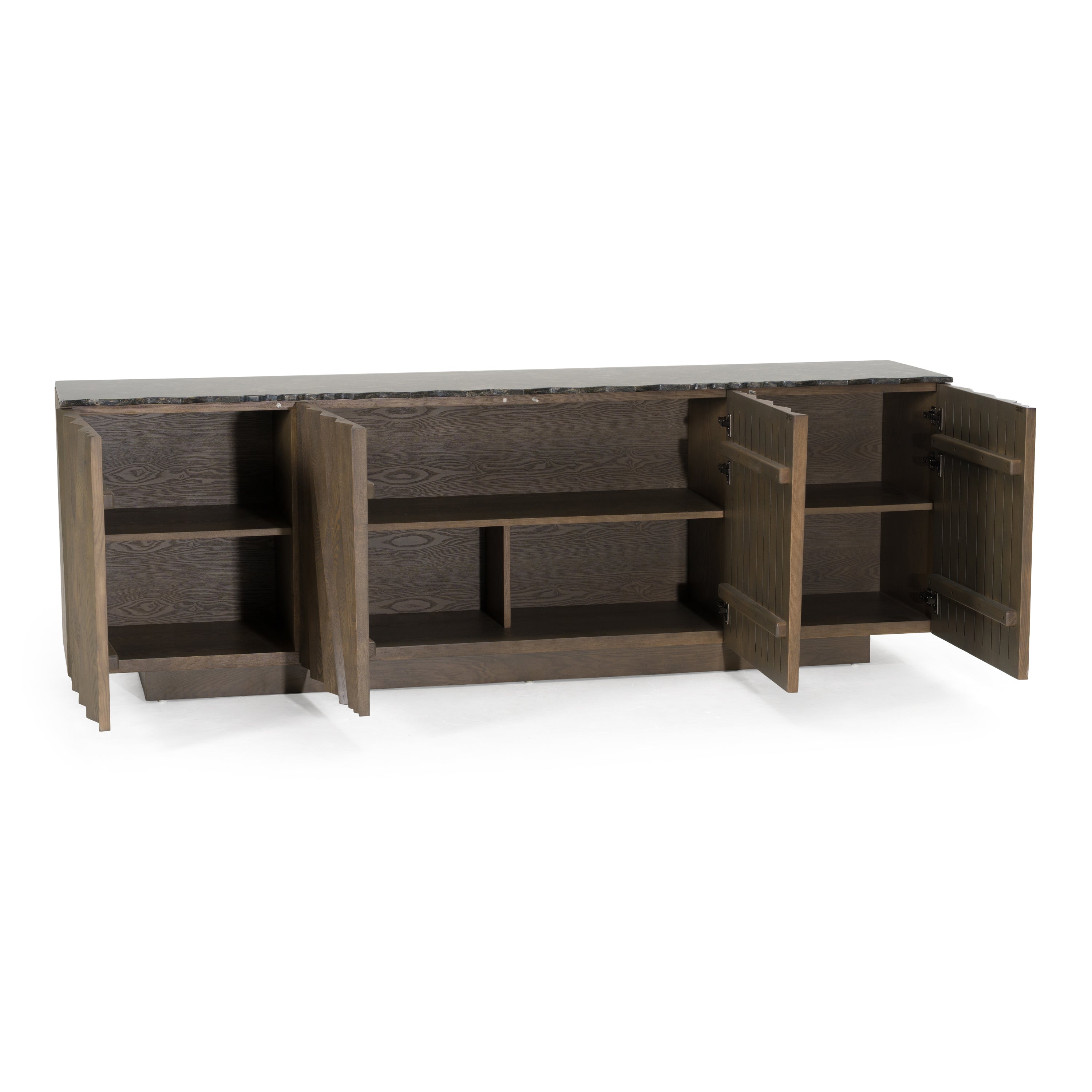 Byer - Modern Grey Ash + Marble Buffet - image 3