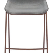 Magnus Barstool (Set of 2) Slate Gray & Walnut