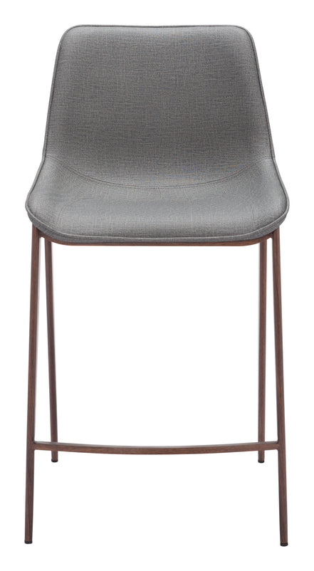 Magnus Counter Stool (Set of 2) Slate Gray & Walnut