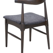 Tuzka Dining Chair (Set of 2) Gray & Espresso
