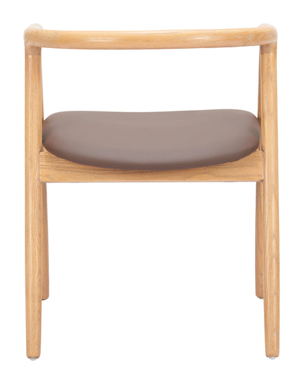 Peker Dining Chair (Set of 2) Brown & Natural