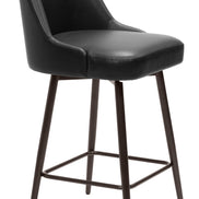 Keppel Swivel Counter Stool Black & Bronze