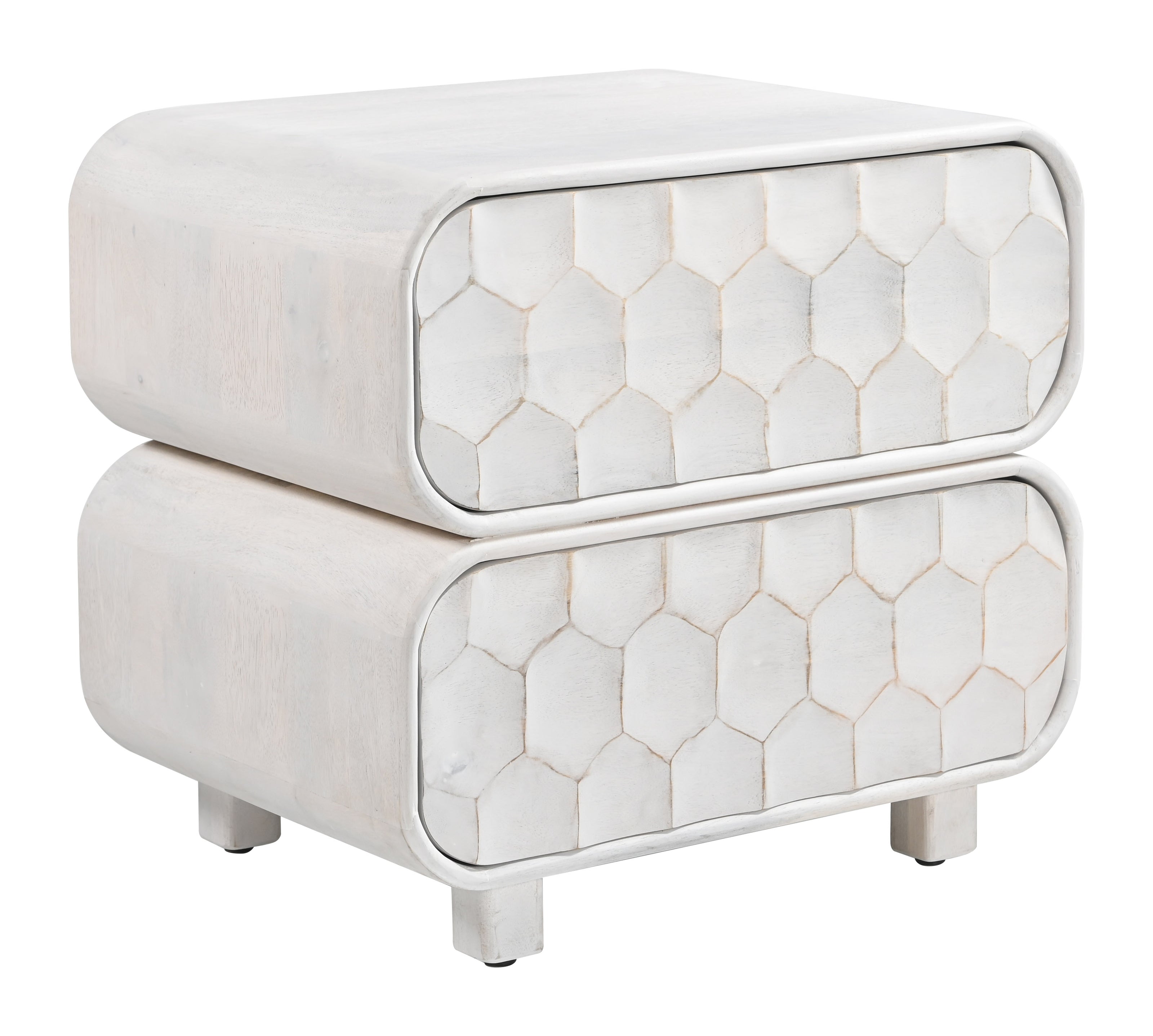 Miro Nightstand Whitewashed