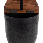 Duskan Storage Side Table Natural & Black