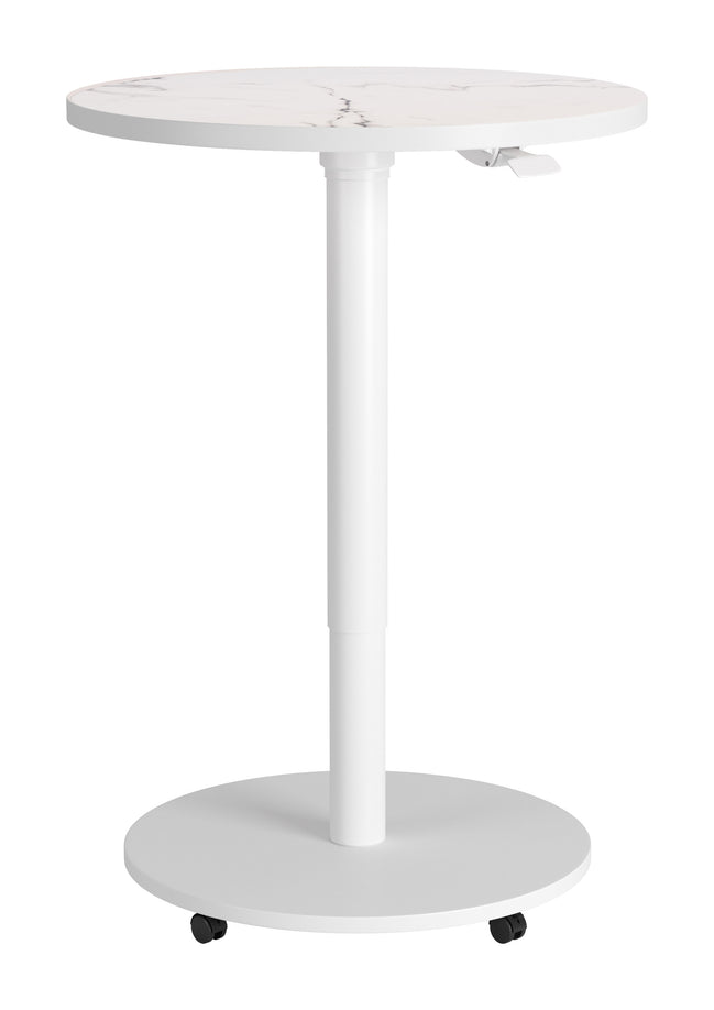 Mule Adjustable Bar Table White