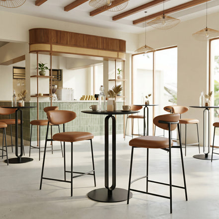 Rorun Counter Stool (Set of 2) Brown