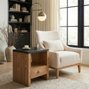 Waterloo Floor Lamp White & Bronze