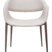 Limay Dining Chair (Set of 2) Beige & Walnut
