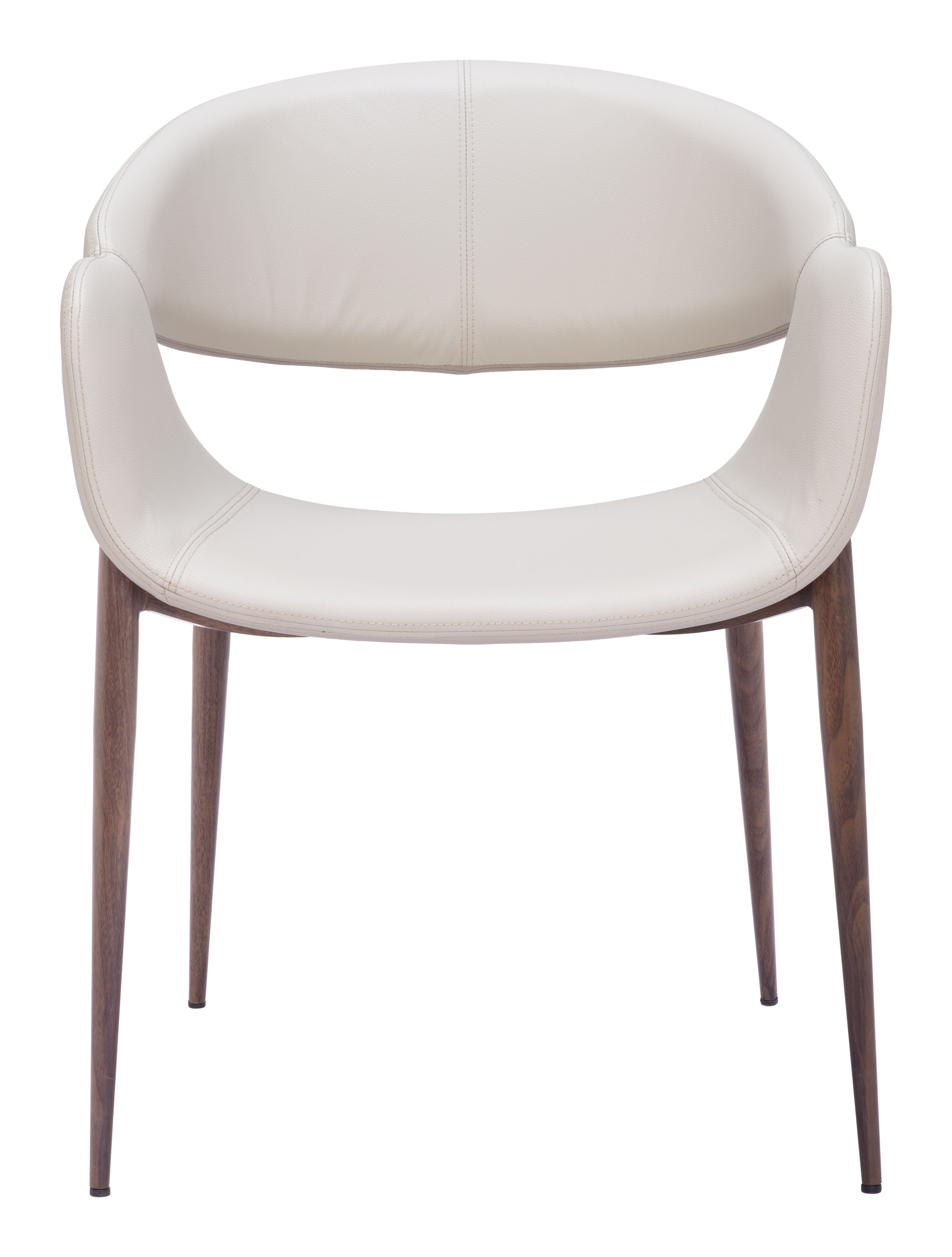 Limay Dining Chair (Set of 2) Beige & Walnut