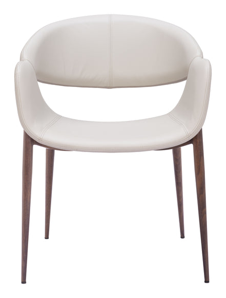 Limay Dining Chair (Set of 2) Beige & Walnut