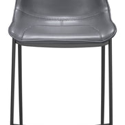 Magnus Counter Stool (Set of 2) Dark Gray & Black