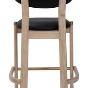 Rilou Counter Stool (Set of 2) Black & Natural