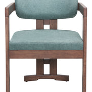 Poly Dining Chair Moss Gray & Walnut