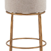 Nordhavn Swivel Barstool Beige & Gold