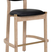 Rilou Barstool (Set of 2) Black & Natural