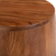 Tornos Side Table Walnut & Yellow