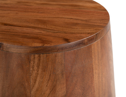 Tornos Side Table Walnut & Yellow