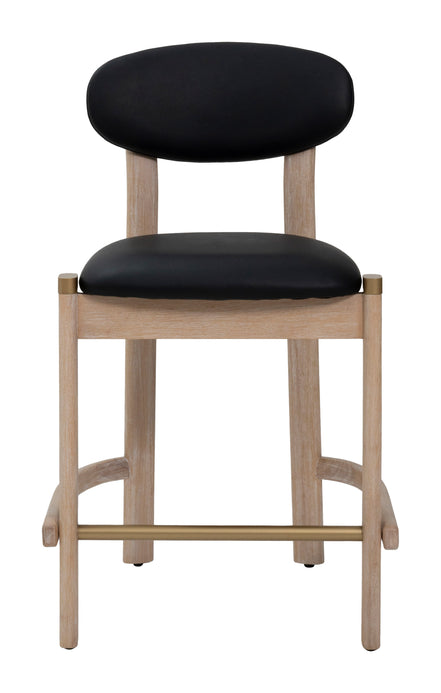 Rilou Counter Stool (Set of 2) Black & Natural