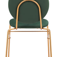 Odessa Dining Chair (Set of 2) Green & Gold