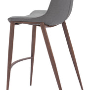 Magnus Barstool (Set of 2) Slate Gray & Walnut