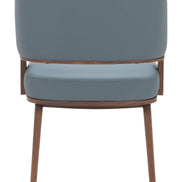 Poise Dining Chair Azure Gray & Walnut