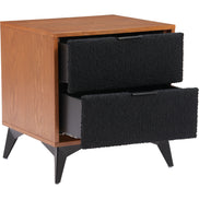Zarif Nightstand Black & Walnut