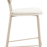 Zeal Counter Stool (Set of 4) Light Gray & Beige