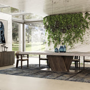 Cairo - Modern Grey Elm and White/Grey Marble Pattern Buffet