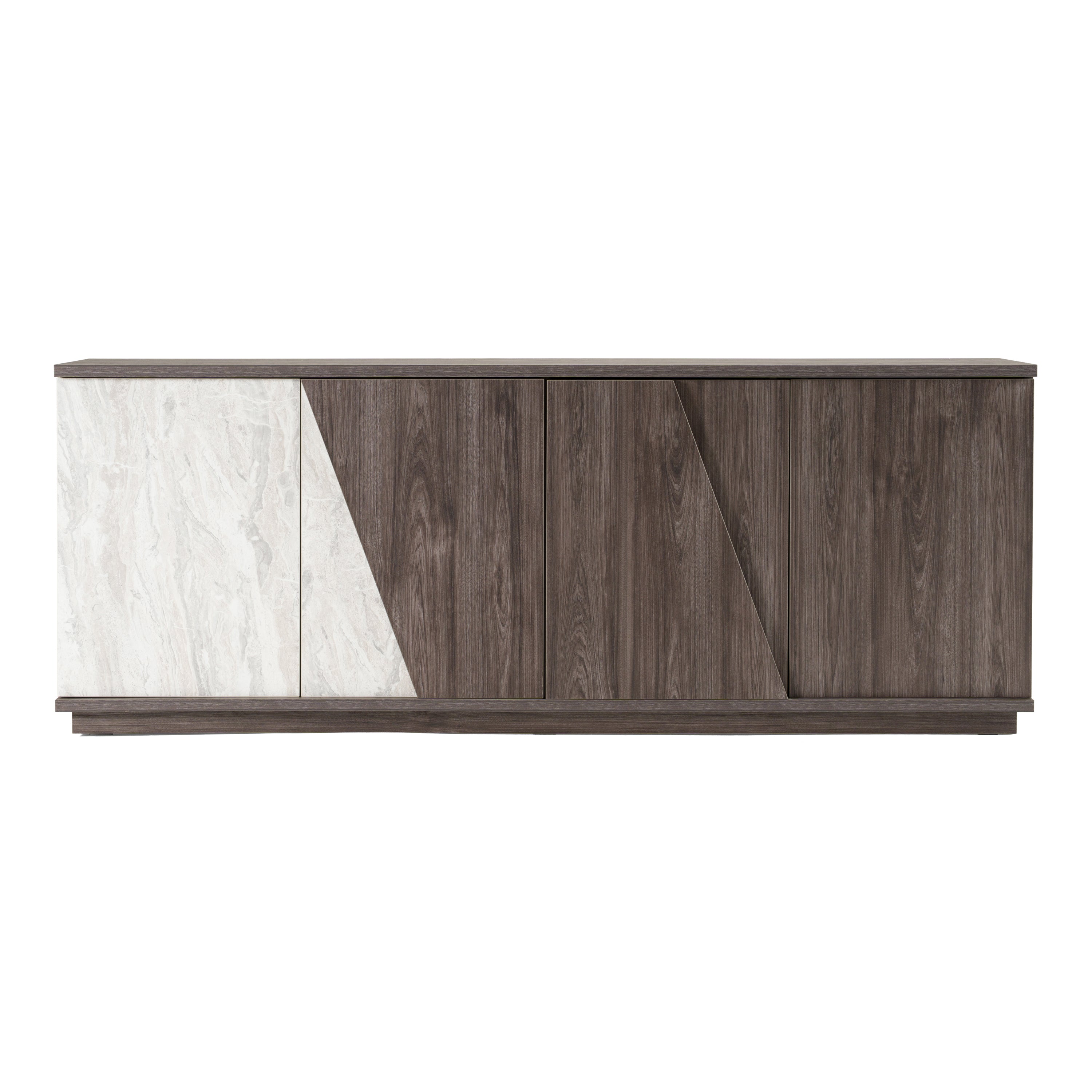 Cairo - Modern Grey Elm and White/Grey Marble Pattern Buffet - image 2