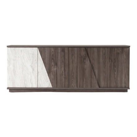 Cairo - Modern Grey Elm and White/Grey Marble Pattern Buffet - image 2